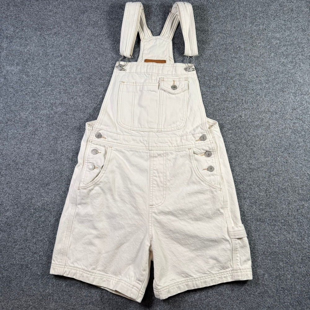 Levi's Shortall Overalls Womens XS Cream Off White Denim Utility Premium